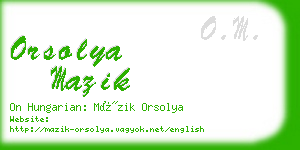 orsolya mazik business card